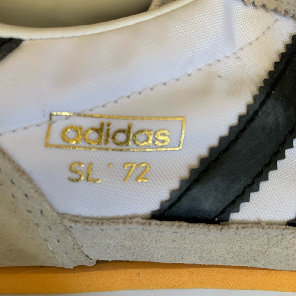 adidas White and Black Low-Top Lace-Up Sneakers SL -72 - Picture 3 of 6